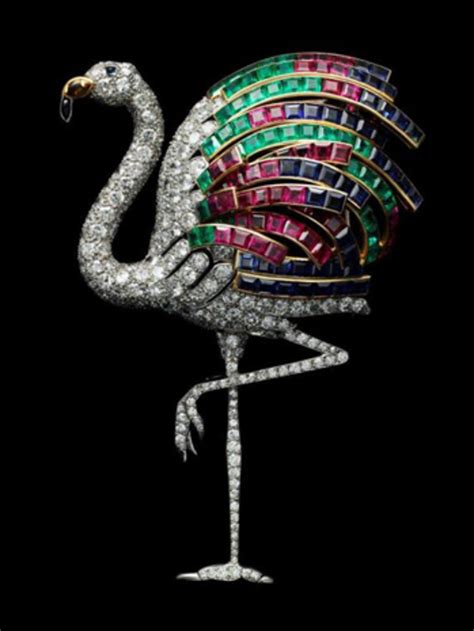 cartier brooch vintage|cartier flamingo brooch.